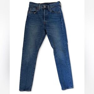Levi 501 Skinny Jeans Medium Marble-ish Blue
